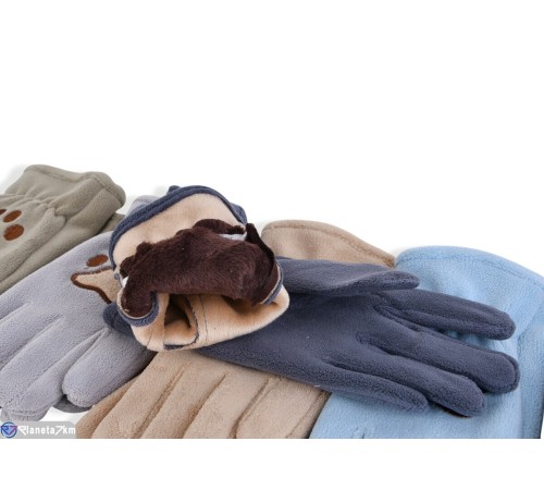 Рукавички дитячі на зиму (12 шт. р.сетка 8-12) мікс  "RUBIBAS"