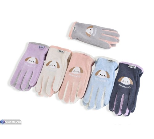 Рукавички дитячі на зиму (12 шт. р.сетка 8-12) мікс  "RUBIBAS"