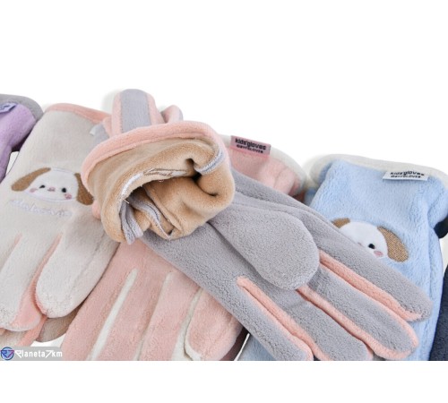 Рукавички дитячі на зиму (12 шт. р.сетка 8-12) мікс  "RUBIBAS"