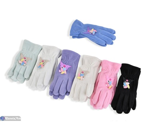 Рукавички дитячі на зиму (12 шт. р.сетка 6-10) мікс  "RUBIBAS"