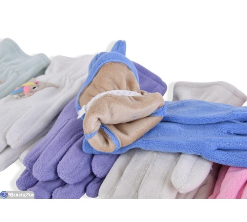 Рукавички дитячі на зиму (12 шт. р.сетка 6-10) мікс  "RUBIBAS"