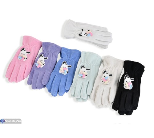 Рукавички дитячі на зиму (12 шт. р.сетка 6-10) мікс  "RUBIBAS"