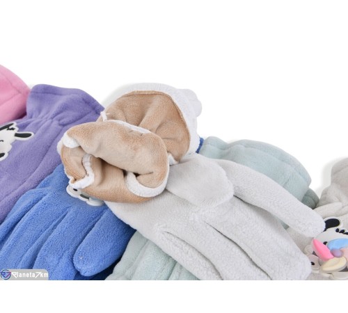 Рукавички дитячі на зиму (12 шт. р.сетка 6-10) мікс  "RUBIBAS"