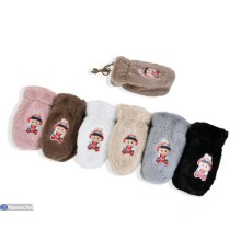 Рукавиці дитячі на зиму (12 шт. р.сетка 8-12) мікс  "RUBIBAS"