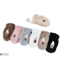 Рукавиці дитячі на зиму (12 шт. р.сетка 8-12) мікс  "RUBIBAS"