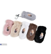 Рукавиці дитячі на зиму (12 шт. р.сетка 8-12) мікс  "RUBIBAS"