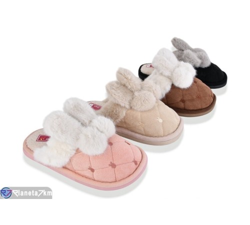 Тапки жіночі на зиму (12 пар р.36-41) мікс  "Melinda" Тапки жіночі на зиму (12 пар р.36-41) мікс  "Melinda"