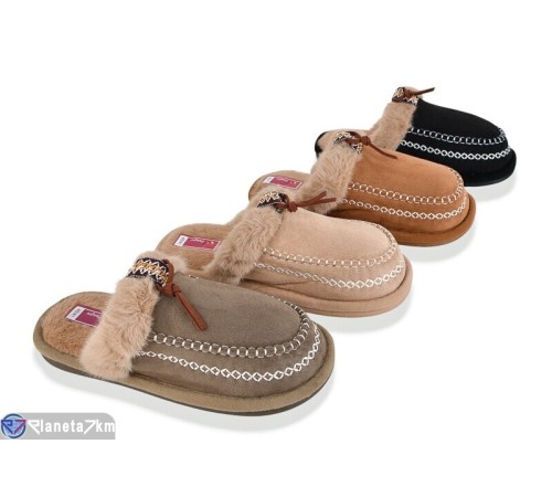 Тапки жіночі на зиму (12 пар р.36-41) мікс  "Melinda" Тапки жіночі на зиму (12 пар р.36-41) мікс  "Melinda"