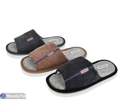 Тапки чоловічі на весну/осінь (12 пар р.41-46) мікс  "LINKA"