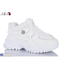 Кросівки жіночі на зиму (8 пар р.36-41) білий  "Aba"