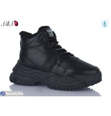 Черевики жіночі на зиму (8 пар р.36-41) чорний  "Aba"