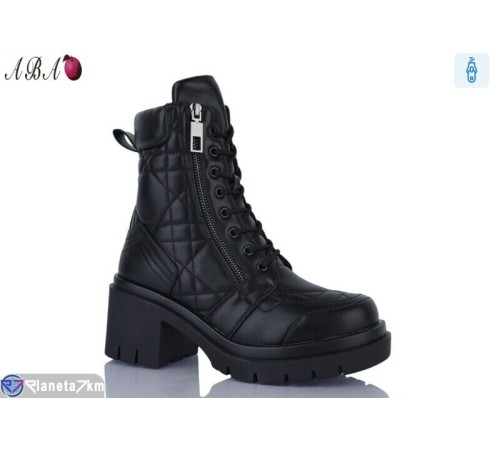 Черевики жіночі на зиму (6 пар р.36-40) чорний  "Aba"