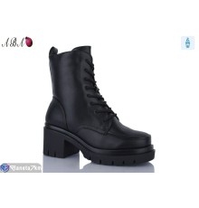 Черевики жіночі на зиму (6 пар р.36-40) чорний  "Aba"
