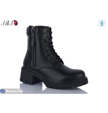 Черевики жіночі на зиму (6 пар р.36-40) чорний  "Aba"