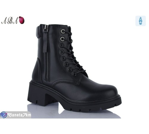 Черевики жіночі на зиму (6 пар р.36-40) чорний  "Aba"