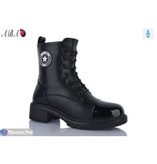 Черевики жіночі на зиму (6 пар р.36-41) чорний  "Aba"