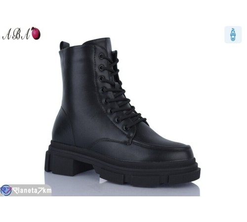 Черевики жіночі на зиму (6 пар р.36-40) чорний  "Aba"