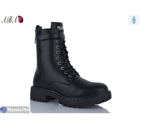 Черевики жіночі на зиму (6 пар р.36-41) чорний  "Aba"