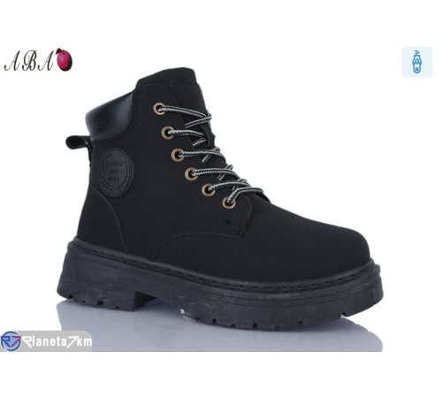 Черевики жіночі на зиму (8 пар р.36-41) чорний  "Aba"