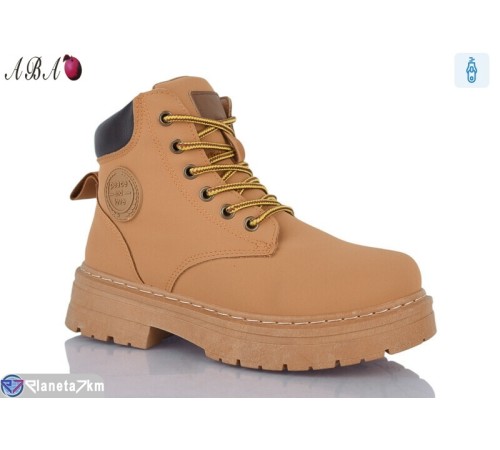 Черевики жіночі на зиму (8 пар р.36-41) camel  "Aba"