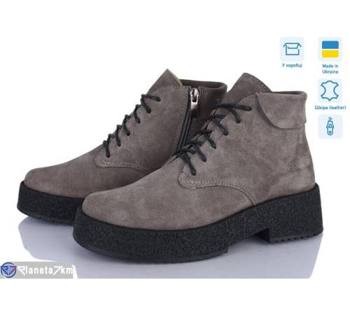 Черевики жіночі на зиму (6 пар р.36-41) сірий  "STELUSA"