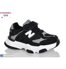 Дитячі кросівки на весну/осінь (8 пар р.22-27) чорний  "GFB-Канарейка"