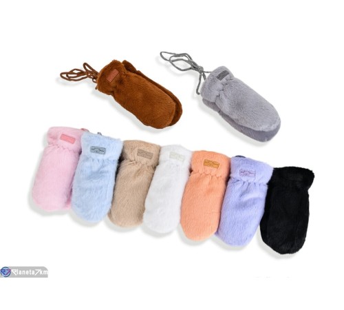 Рукавиці дитячі на зиму (12 шт. р.сетка 3-5) мікс  "CAROLLA"