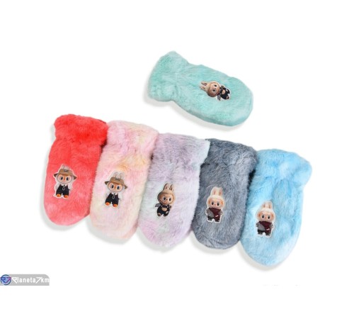 Рукавиці дитячі на зиму (10 шт. р.сетка 7-10) мікс  "CAROLLA"