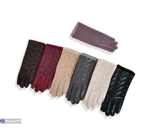 Рукавички жіночі на зиму (12 шт. р.сетка 6,5-8,5) мікс  "CAROLLA"