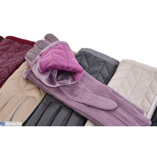 Рукавички жіночі на зиму (12 шт. р.сетка 6,5-8,5) мікс  "CAROLLA"