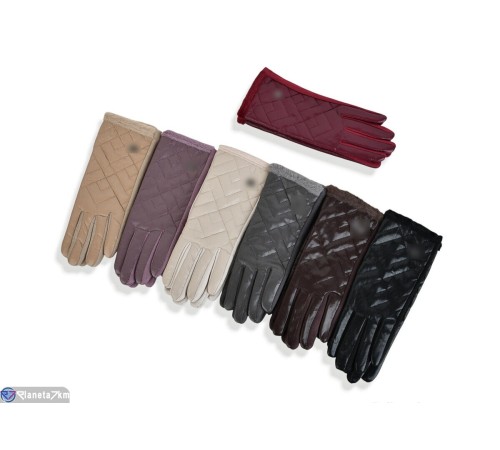 Рукавички жіночі на зиму (12 шт. р.сетка 6,5-8,5) мікс  "CAROLLA"