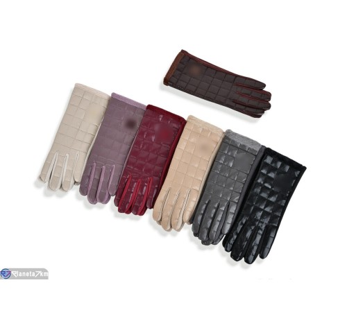 Рукавички жіночі на зиму (12 шт. р.сетка 6,5-8,5) мікс  "CAROLLA"