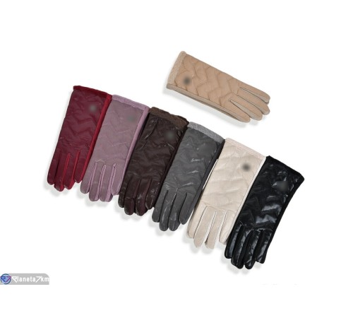 Рукавички жіночі на зиму (12 шт. р.сетка 6,5-8,5) мікс  "CAROLLA"