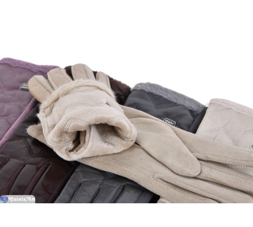 Рукавички жіночі на зиму (12 шт. р.сетка 6,5-8,5) мікс  "CAROLLA"