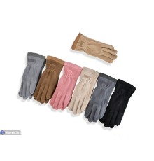 Рукавички жіночі на зиму (12 шт. р.сетка 6,5-8,5) мікс  "CAROLLA"