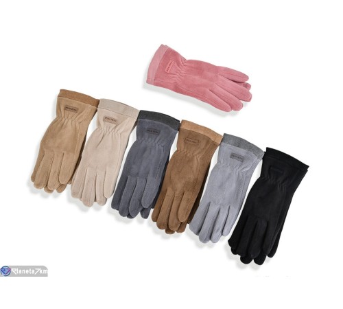 Рукавички жіночі на зиму (12 шт. р.сетка 6,5-8,5) мікс  "CAROLLA"