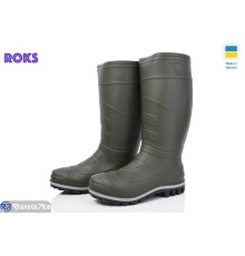 Чоловіче гумове взуття на весну/осінь (7 пар р.40-46) хакі  "Roks"