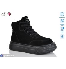 Черевики жіночі на зиму (6 пар р.36-41) чорний  "Aba"