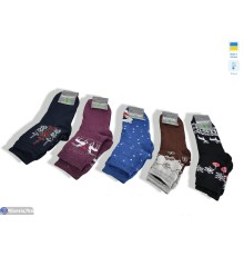 Жіночі шкарпетки на зиму (12 шт. р.сетка 35-38) мікс  "VERONIKA"