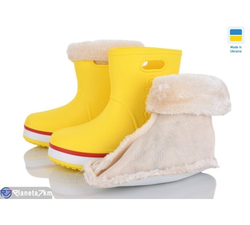 Дитячі чоботи з піни на зиму (8 пар р.22-29) жовтий  "Mirella"