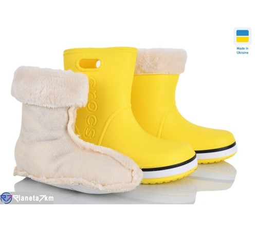 Дитячі чоботи з піни на зиму (8 пар р.29-36) жовтий  "Mirella"