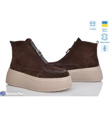 Черевики жіночі на зиму (6 пар р.37-40) коричневий  "Linda"