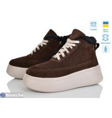 Черевики жіночі на зиму (6 пар р.37-40) коричневий  "Linda"