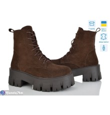 Черевики жіночі на зиму (6 пар р.37-40) коричневий  "Linda"