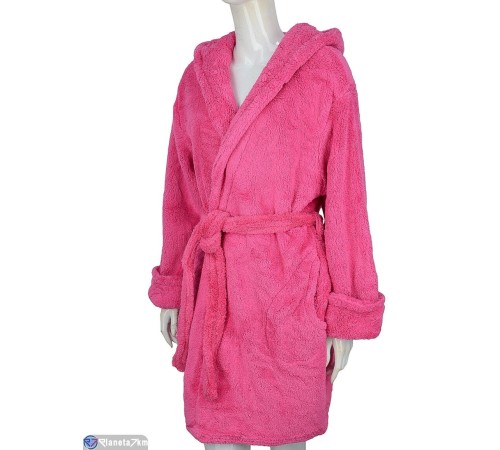 Халат жіночий на весну/осінь (3 шт. р.сетка S-L) рожевий  "Kalabok"
