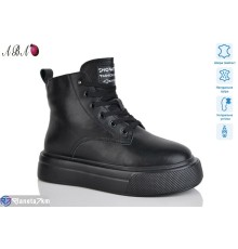 Черевики жіночі на зиму (6 пар р.36-41) чорний  "Aba"