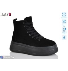 Черевики жіночі на зиму (6 пар р.36-41) чорний  "Aba"