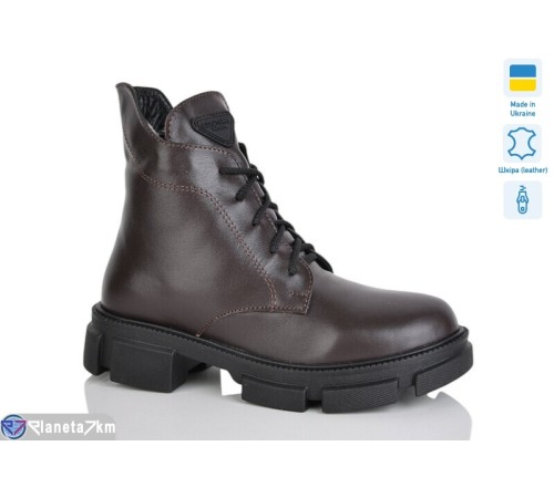 Черевики жіночі на зиму (6 пар р.37-41) коричневий  "LIKA"