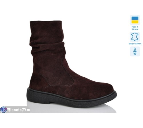 Черевики жіночі на зиму (6 пар р.37-41) коричневий  "LIKA"