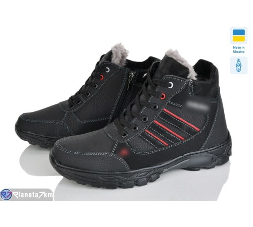 Черевики чоловічі на зиму (8 пар р.40-45) чорний  "OLLA"